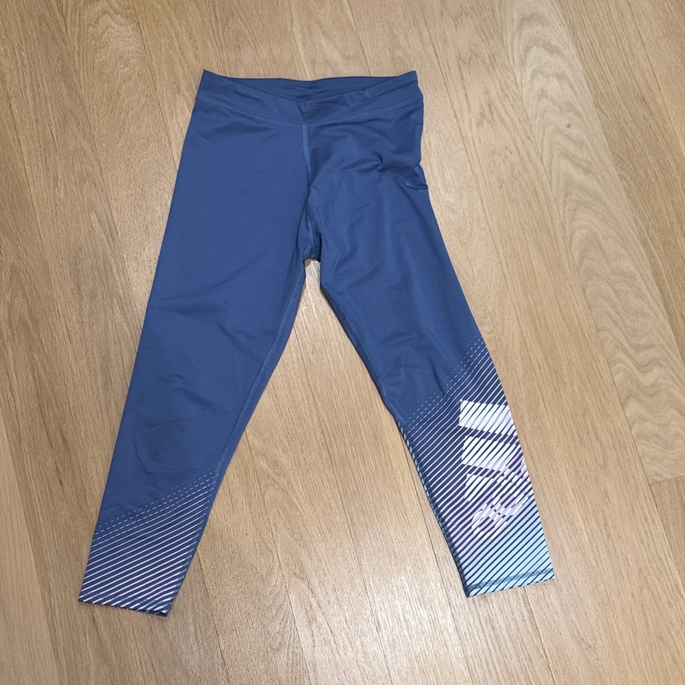 Adidas Blue Leggings with Gradient Pattern